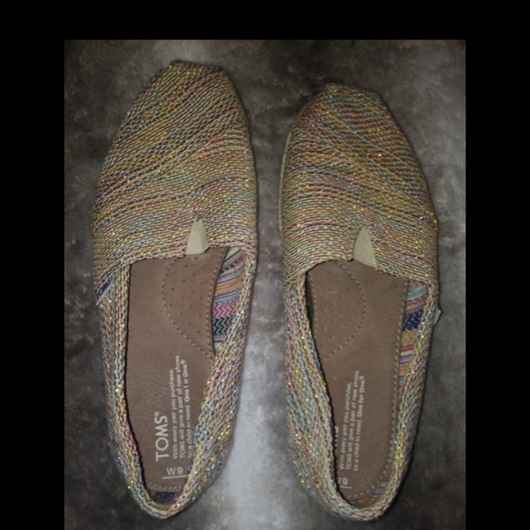 Tom's multicolor burlap women's shoes